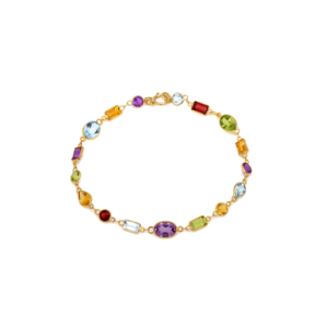 Spectrum Mixed-Cut Gemstone Bracelet
