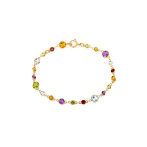 Vibrant Rainbow Gemstone Bracelet