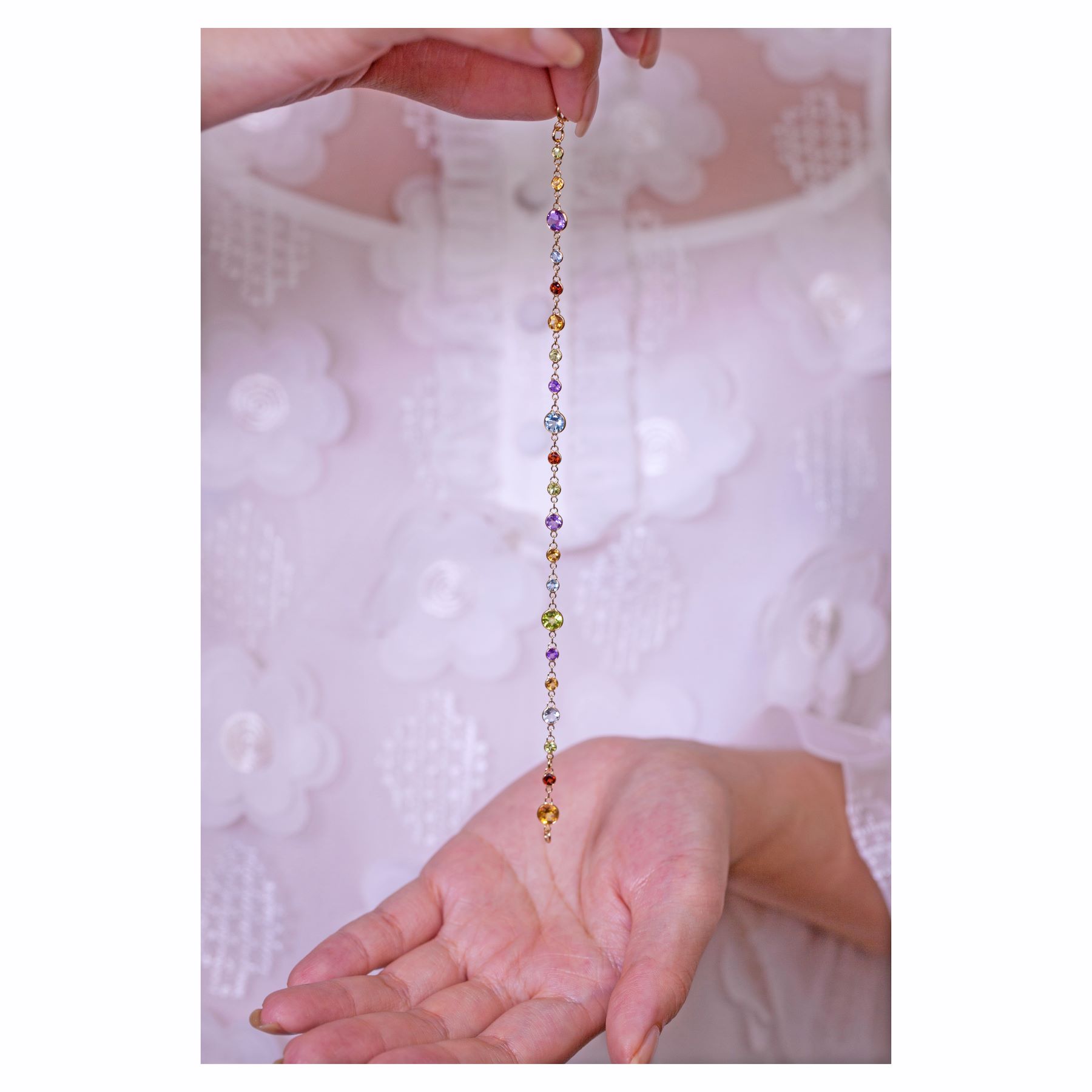 031-02-2026-bracelet Vibrant Rainbow Gemstone Bracelet