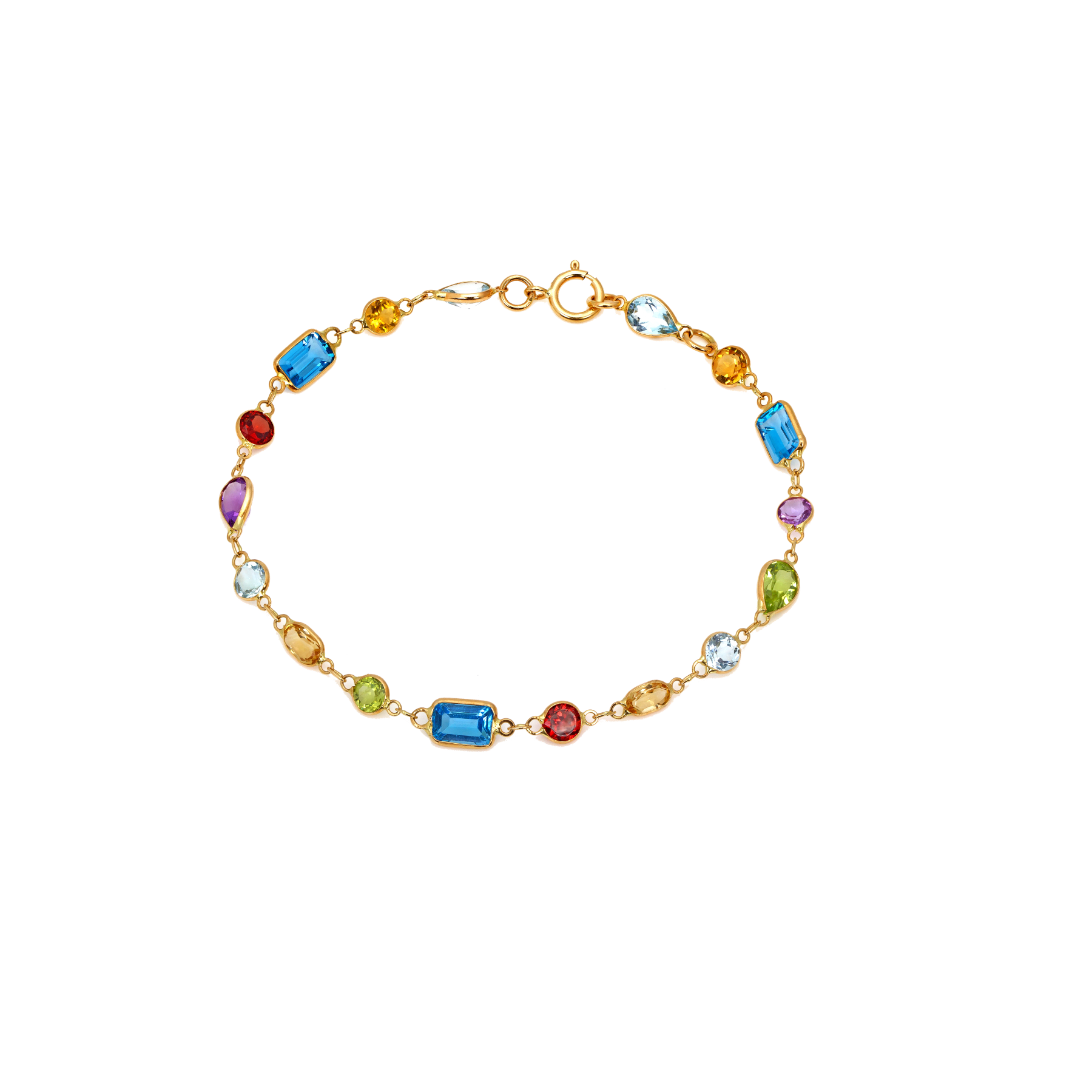 032-01-2026-bracelet Color Mosaic Gemstone Bracelet