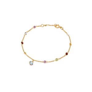 Delicate Rainbow Drop Bracelet