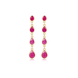 Ruby Cascade Drop Earrings