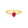 Oval Ruby & Diamond Ring