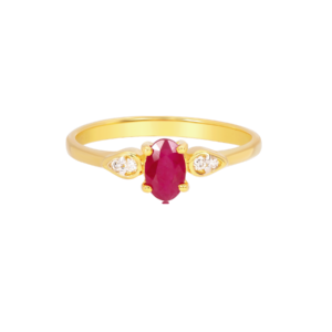 Oval Ruby & Diamond Ring