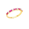 Ruby Baguette & Diamond Band Ring
