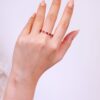 Ruby Baguette & Diamond Band Ring