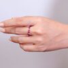 Ruby Baguette & Diamond White Gold Band